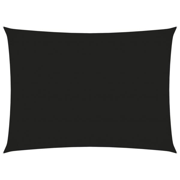 Sonnensegel Oxford-Gewebe Rechteckig 3x4,5 m Schwarz