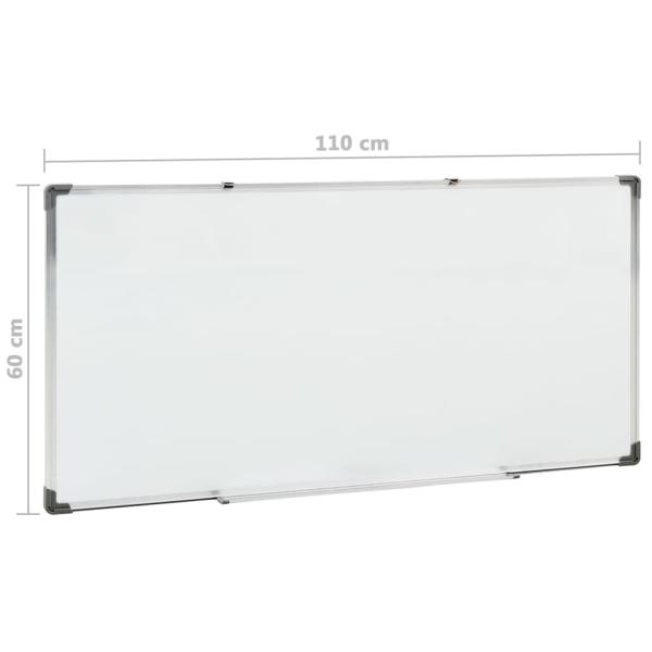 Magnetisches Whiteboard Weiß 110x60 cm Stahl 