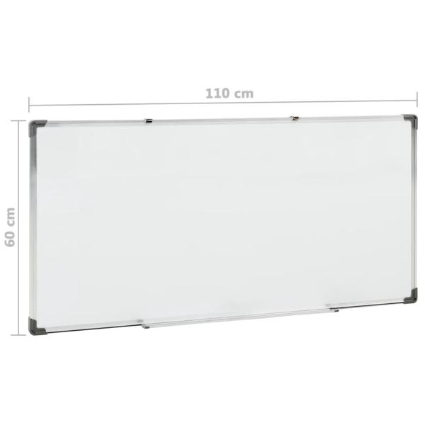 Magnetisches Whiteboard Weiß 110x60 cm Stahl 