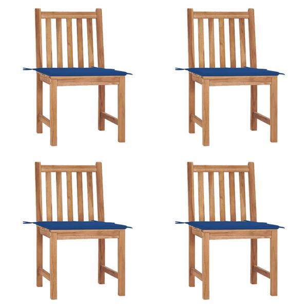 ARDEBO.de - Gartenstühle 4 Stk. mit Kissen Massivholz Teak 