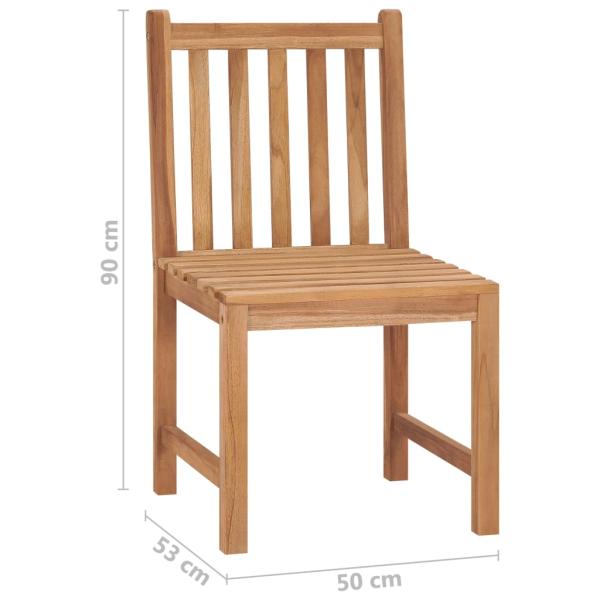 Gartenstühle 8 Stk. mit Kissen Massivholz Teak