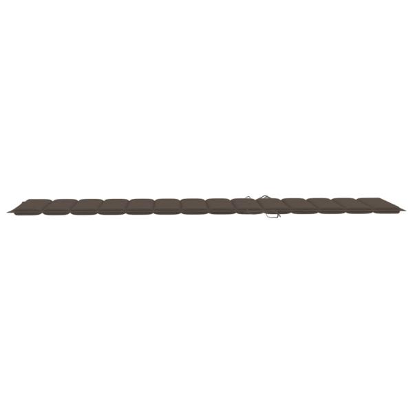 Sonnenliegen 2 Stk. mit Auflagen Taupe Massivholz Teak