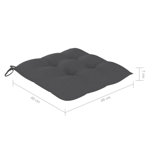 Klappbare Gartenstühle 6 Stk. mit Kissen Massivholz Akazie
