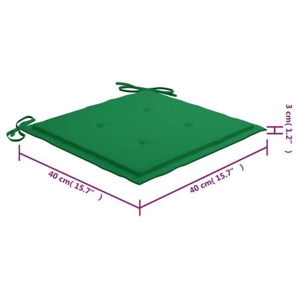 Klappbare Gartenstühle 6 Stk. mit Kissen Massivholz Akazie
