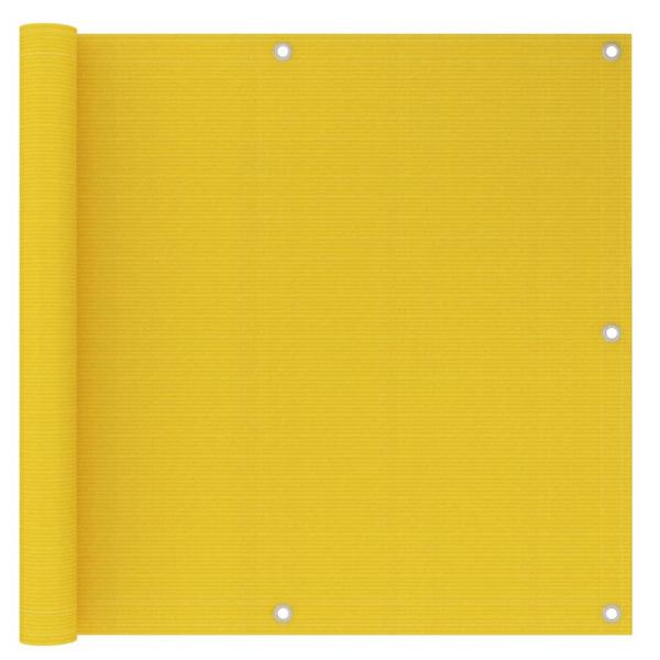 ARDEBO.de - Balkon-Sichtschutz Gelb 90x500 cm HDPE