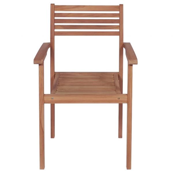 Stapelbare Gartenstühle 8 Stk. Massivholz Teak
