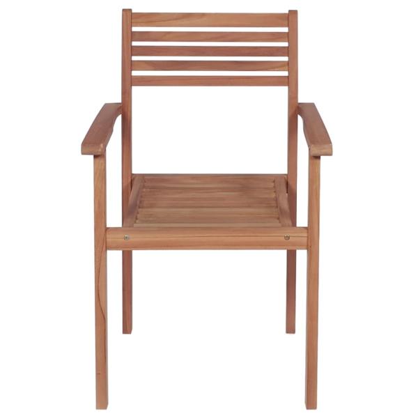Stapelbare Gartenstühle 8 Stk. Massivholz Teak