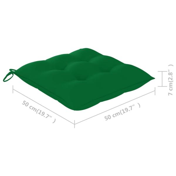 Stapelbare Gartenstühle mit Kissen 6 Stk. Massivholz Teak