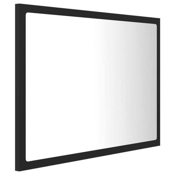 LED-Badspiegel Grau 60x8,5x37 cm Acryl
