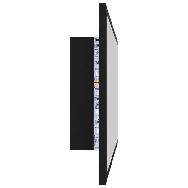 ARDEBO.de - LED-Badspiegel Schwarz 80x8,5x37 cm Acryl