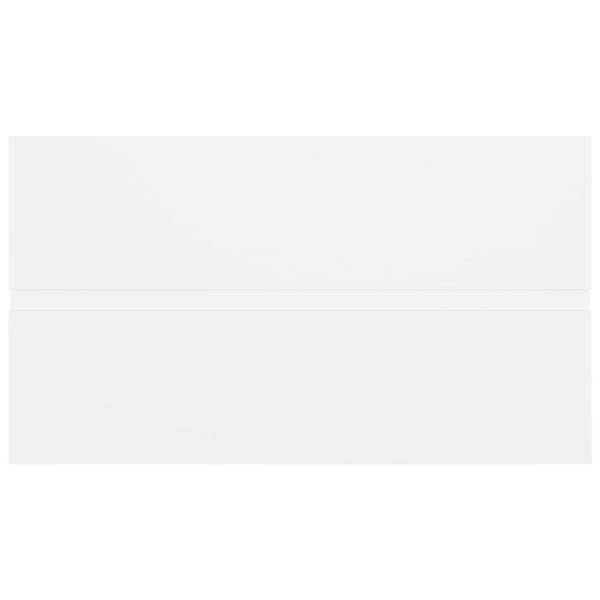 Waschbeckenunterschrank mit Einbaubecken Weiß Holzwerkstoff