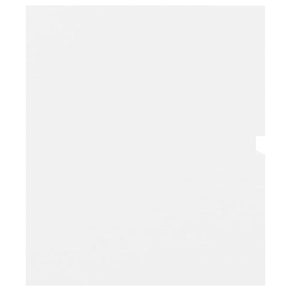 Waschbeckenunterschrank mit Einbaubecken Weiß Holzwerkstoff