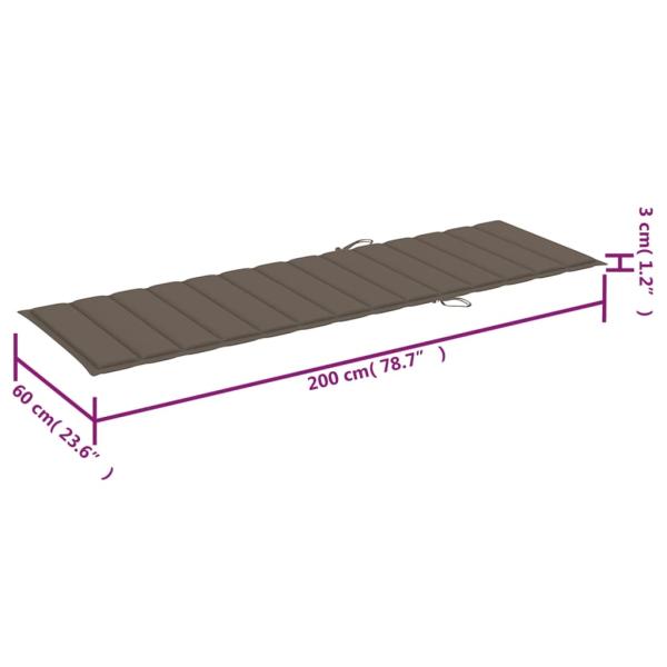Sonnenliegen 2 Stk. mit Tisch und Auflagen Massivholz Akazie