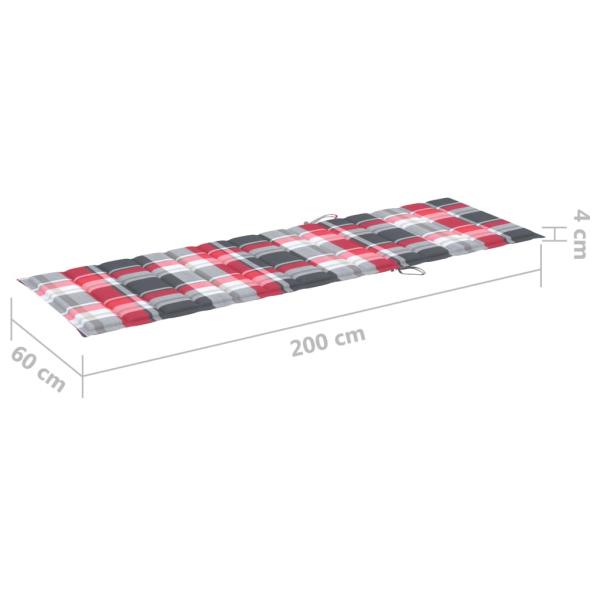 Sonnenliegen 2 Stk. mit Tisch und Auflagen Massivholz Akazie