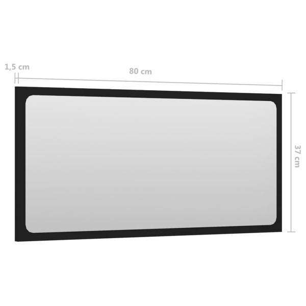 Badmöbel-Set Schwarz Holzwerkstoff
