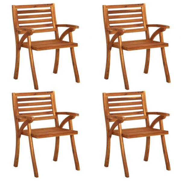 ARDEBO.de - Gartenstühle 4 Stk. Massivholz Akazie