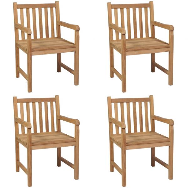 ARDEBO.de - Gartenstühle 4 Stk. Massivholz Teak