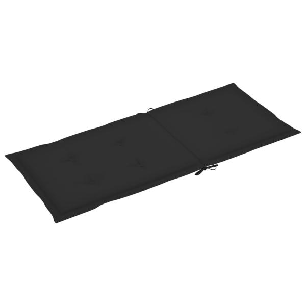 Verstellbare Gartenstühle mit Auflagen 8 Stk. Grau Akazienholz