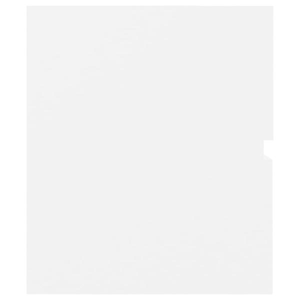 Waschbeckenunterschrank mit Einbaubecken Weiß Holzwerkstoff