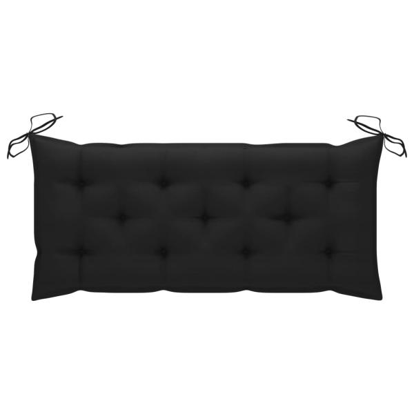 ARDEBO.de - Gartenbank-Auflagen 2 Stk. Schwarz 120x50x7 cm Oxford-Gewebe