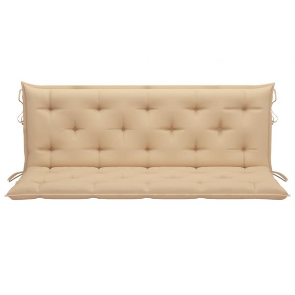 Gartenbank-Auflagen 2 Stk. Beige 150x50x7 cm Oxford-Gewebe