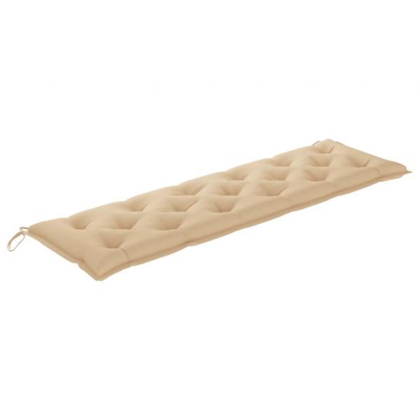 Gartenbank-Auflagen 2 Stk. Beige 180x50x7 cm Oxford-Gewebe