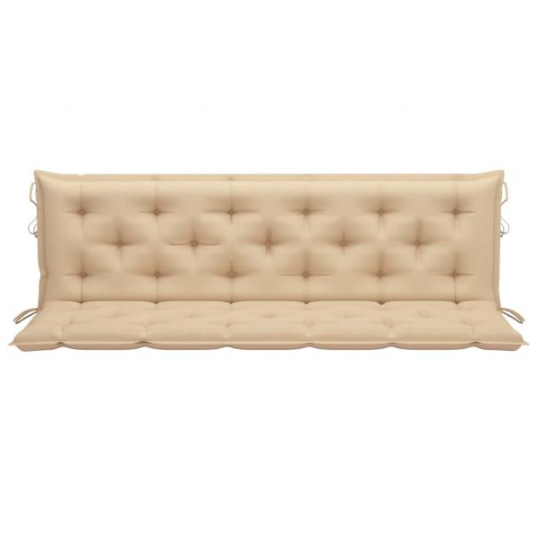 Gartenbank-Auflagen 2 Stk. Beige 180x50x7 cm Oxford-Gewebe