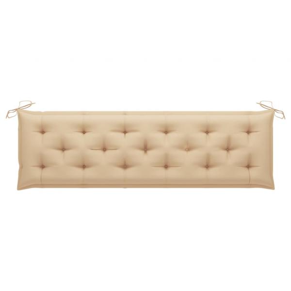 Gartenbank-Auflagen 2 Stk. Beige 180x50x7 cm Oxford-Gewebe