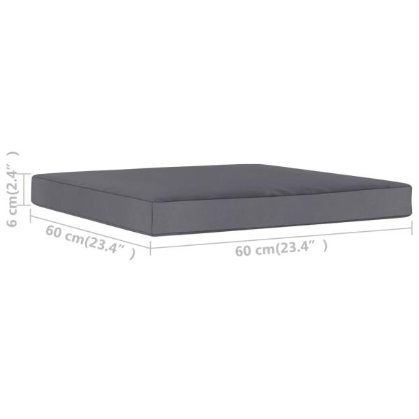 Palettenkissen Anthrazit 60x60x8 cm Oxford-Gewebe