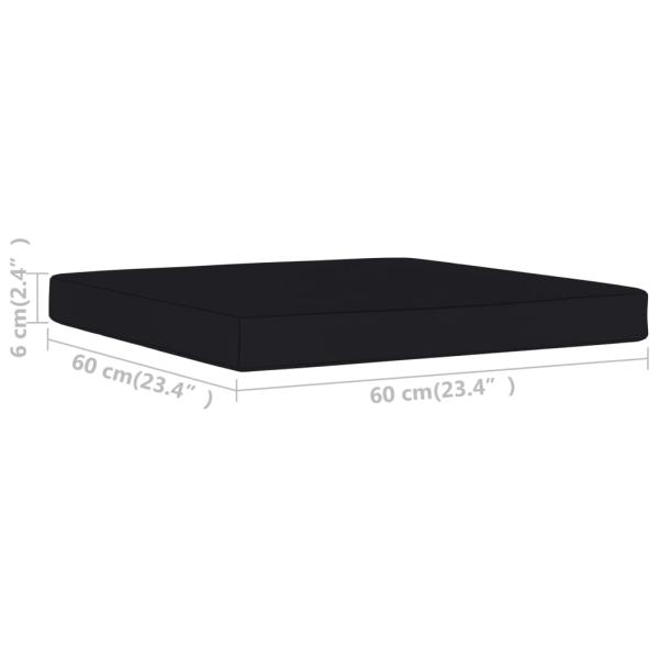 Palettenkissen Schwarz 60x60x6 cm Oxford-Gewebe