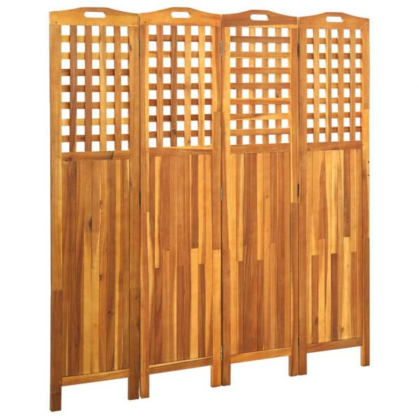 ARDEBO.de - 4-teiliger Raumteiler 161x2x170 cm Akazie Massivholz