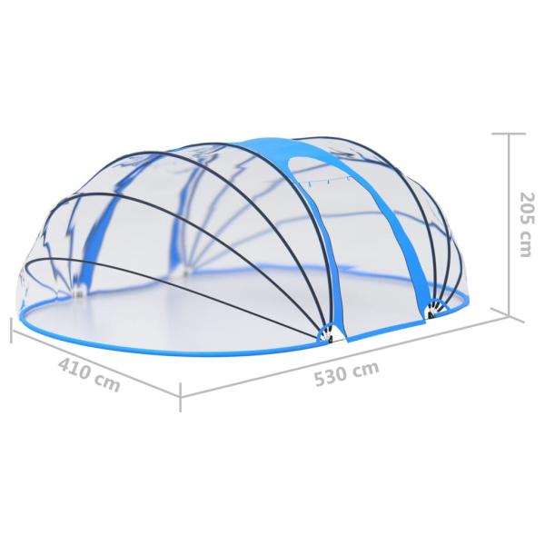 Pool-Kuppel Oval 530x410x205 cm