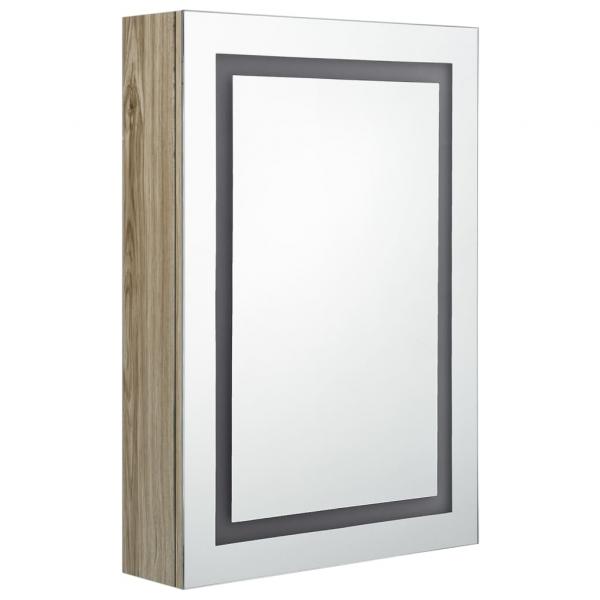 LED-Spiegelschrank fürs Bad Eichenoptik 50x13x70 cm