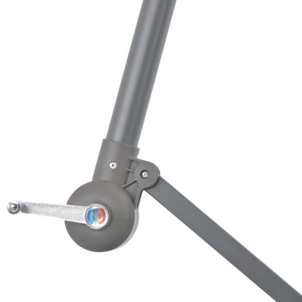 Ampelschirm mit LED-Leuchten Terrakottarot 350 cm