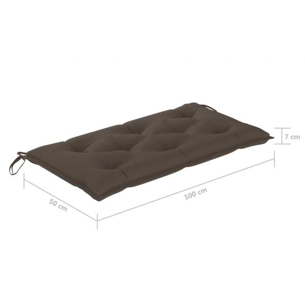 Gartenbank-Auflagen 2 Stk. Taupe 100x50x7 cm Oxford-Gewebe