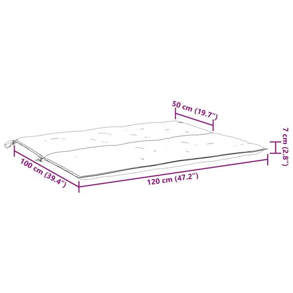 Gartenbank-Auflagen 2 Stk. Grün 120x50x7 cm Oxford-Gewebe