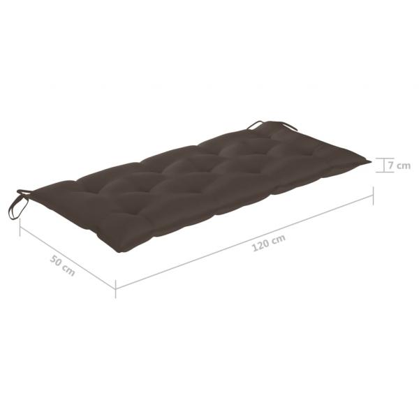 Gartenbank-Auflagen 2 Stk. Taupe 120x50x7 cm Oxford-Gewebe