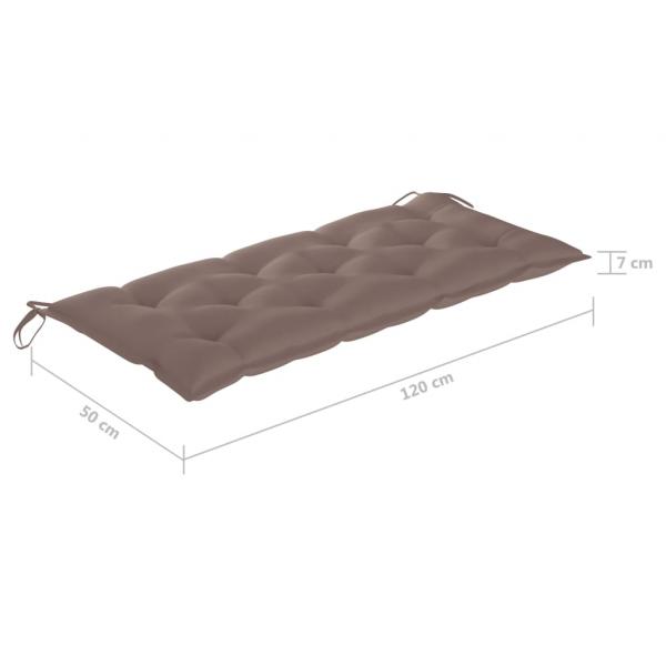 Gartenbank-Auflagen 2 Stk. Taupe 120x50x7 cm Oxford-Gewebe