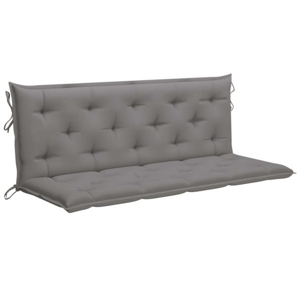 Gartenbank-Auflagen 2 Stk. Grau 150x50x7 cm Oxford-Gewebe