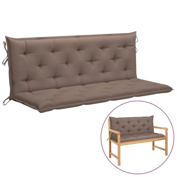 ARDEBO.de - Gartenbank-Auflagen 2 Stk. Taupe 150x50x7 cm Oxford-Gewebe