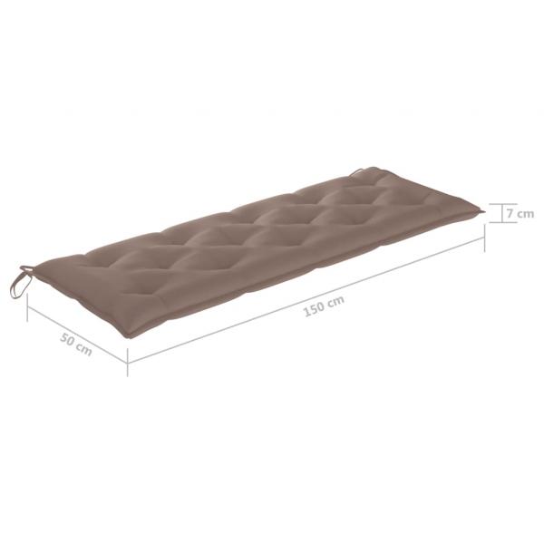 Gartenbank-Auflagen 2 Stk. Taupe 150x50x7 cm Oxford-Gewebe