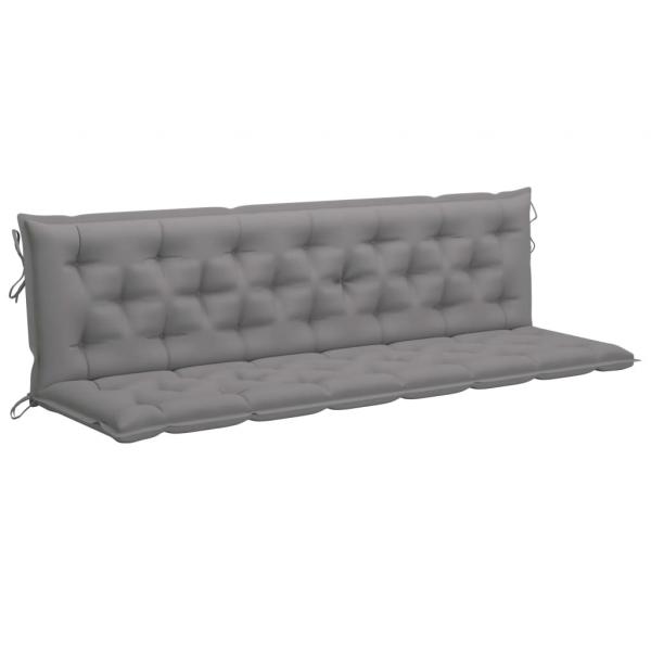 Gartenbank-Auflagen 2 Stk. Grau 200x50x7 cm Oxford-Gewebe
