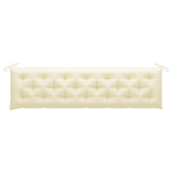 Gartenbank-Auflagen 2 Stk. Cremeweiß 200x50x7 cm Oxford-Gewebe
