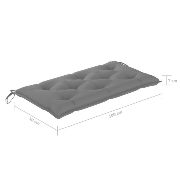 Gartenbank-Auflagen 2 Stk. Grau 100x50x7 cm Oxford-Gewebe