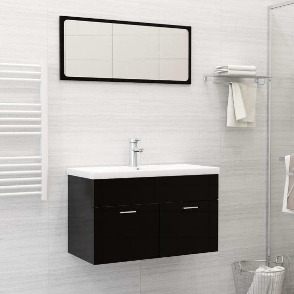 ARDEBO.de - Einbauwaschbecken mit Wasserhahn 81x39x18 cm Keramik Weiß
