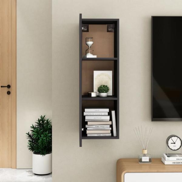 ARDEBO.de - TV-Schrank Grau 30,5x30x90 cm Holzwerkstoff