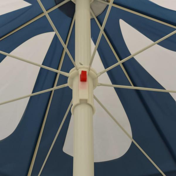 Sonnenschirm mit Stahlmast Blau 180 cm
