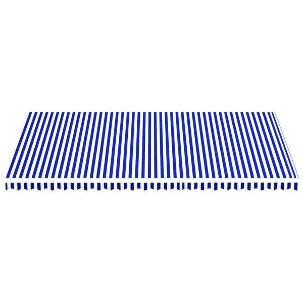 Markisenbespannung Blau und Weiß 6x3,5 m