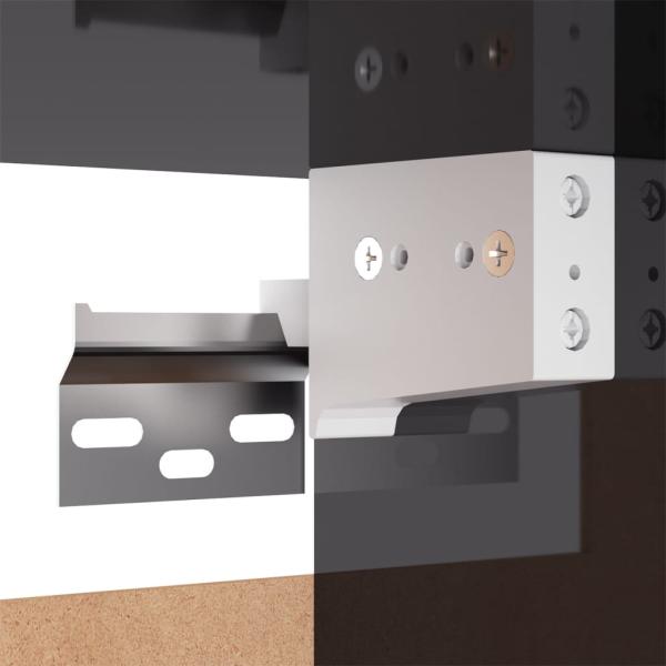 ARDEBO.de - TV-Schrank Hochglanz-Grau 30,5x30x90 cm Holzwerkstoff