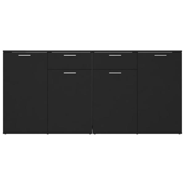 Sideboard Schwarz 160x36x75 cm Holzwerkstoff